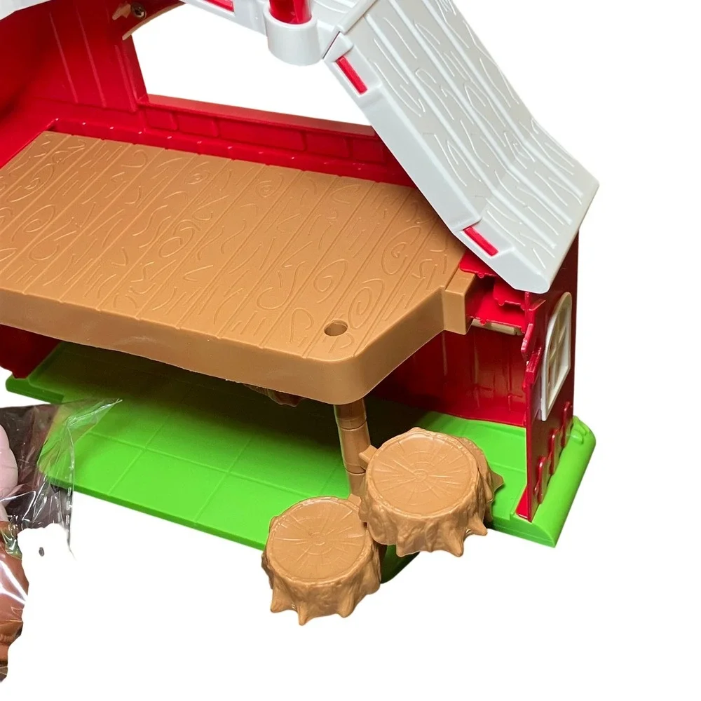 Aigybobo Big Barn Toys Farm Animals Kids 12m+ Red New 11pc Playset HA-Barn Toys